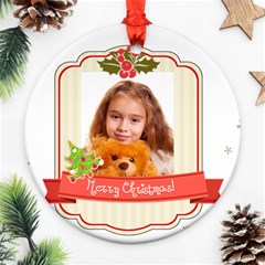 merry christmas - Round Ornament (Two Sides) merry christmas - Round Ornament (Two Sides)