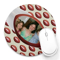 Football Collage Round Mousepad Football Collage Round Mousepad