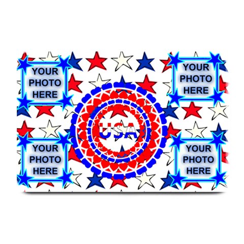 Usa Patriotic Plate Mate #2 By Joy Johns 18 x12  Plate Mat