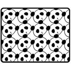 panda - 60  x 50  Two Sides Fleece Blanket (Medium)
