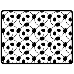 panda - 80  x 56  Fleece Blanket (Large)