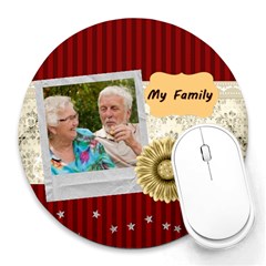 family - Collage Round Mousepad