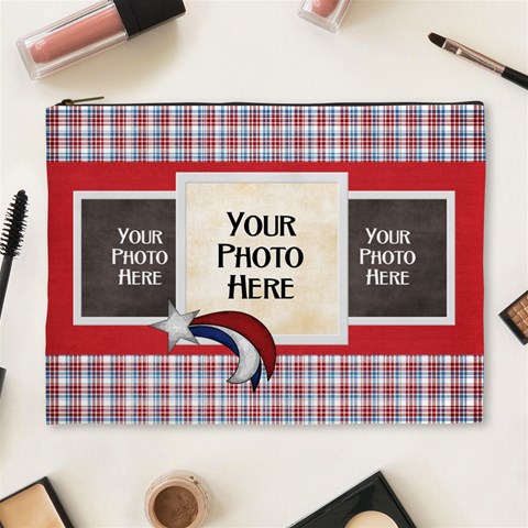 Celebrate America Xl Cosmetic Bag 2 By Lisa Minor Front