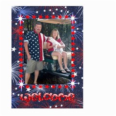 Patriotic Welcome flag, large - Large Garden Flag (Two Sides)