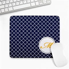 Mousepad_Quatrefoil - Monogram1 - Large Mousepad