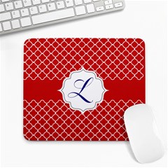 Mousepad_Quatrefoil - Monogram02 - Large Mousepad