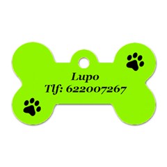 chapita lupo - Dog Tag Bone (One Side)