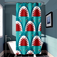 sharks - Shower Curtain 36  x 72  (Stall)