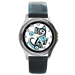 Blu - Round Metal Watch