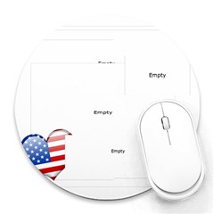 usa - Collage Round Mousepad