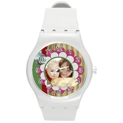 merry christmas - Round Plastic Sport Watch (M) merry christmas - Round Plastic Sport Watch (M)