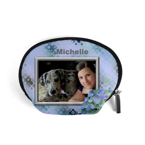 Hydranga Accessory Pouch (small) By Deborah Front
