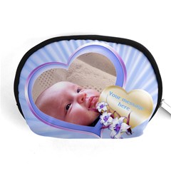 Blue Heart Accessory Pouch (medium)