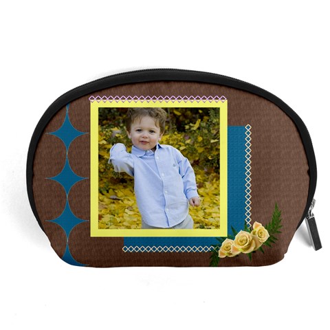 All Stitched Accessory Pouch (large) By Deborah Front