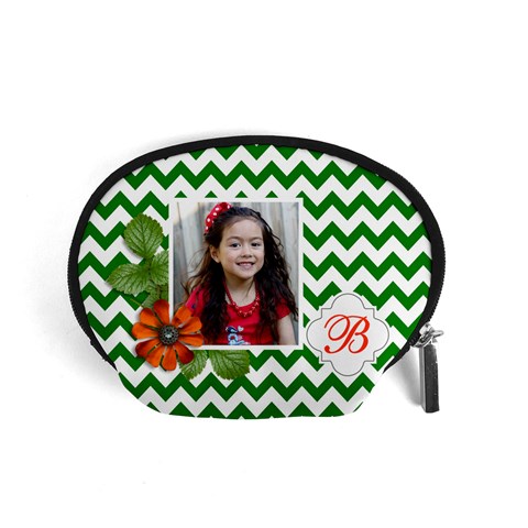 Pouch (s): Green Chevron By Jennyl Front