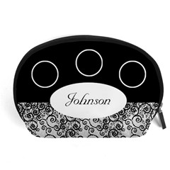 Classic Black And White Accessory Pouch (large)