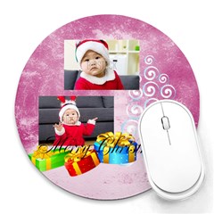 xmas - Collage Round Mousepad