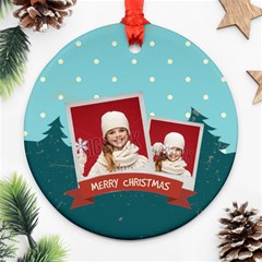 merry christmas - Round Ornament (Two Sides) merry christmas - Round Ornament (Two Sides)