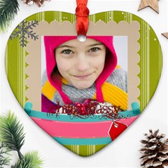 merry christmas - Heart Ornament (Two Sides)