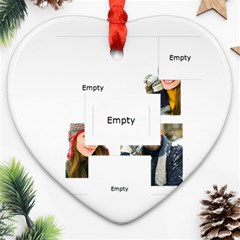 merry christmas - Heart Ornament (Two Sides)