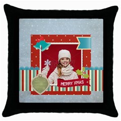 xmas - Throw Pillow Case (Black) xmas - Throw Pillow Case (Black)