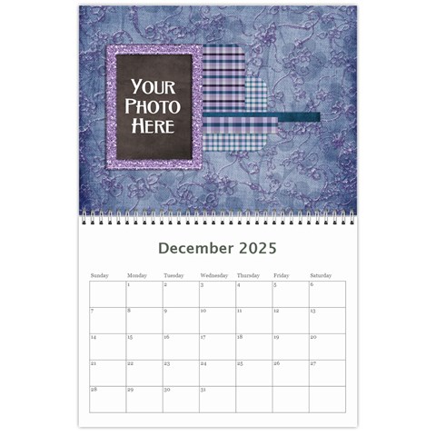 2025 Lavender Rain Calendar By Lisa Minor Dec 2025