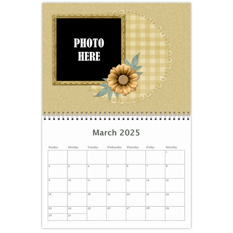 2025 Quilted Calendar 1 By Lisa Minor Mar 2025