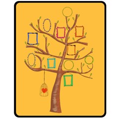 Hand painted Photo Tree, Family Tree blanket M - 60  x 50  Fleece Blanket (Medium)