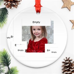 merry christmas - Round Ornament (Two Sides)