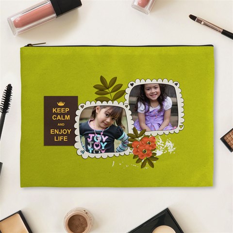 Cosmetic Bag (xl): Keep Calm By Jennyl Front