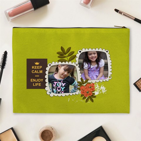 Cosmetic Bag (xl): Keep Calm By Jennyl Back