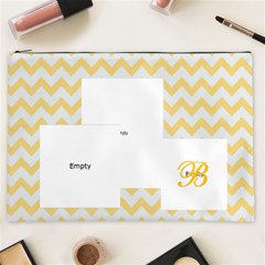 Cosmetic Bag (XXL): Yellow Chevron