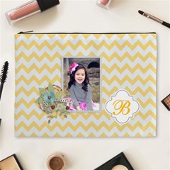 Cosmetic Bag (xl): Yellow Chevron