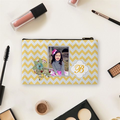 Cosmetic Bag (s):  Yellow Chevron By Jennyl Back