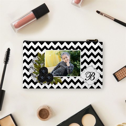 Cosmetic Bag (s):  Black Chevron By Jennyl Back