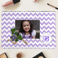 Cosmetic Bag (XXL): Violet Chevron