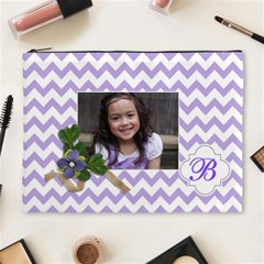 Cosmetic Bag (xl): Violet Chevron