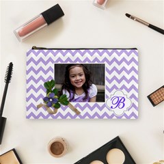 Cosmetic Bag (m):  Violet Chevron