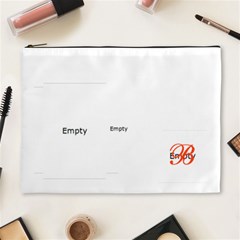 Cosmetic Bag (xl): Orange Chevron