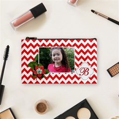 Cosmetic Bag (s): Red Chevron