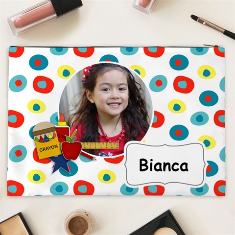 Cosmetic Bag (xxl): School Stuff By Jennyl Back