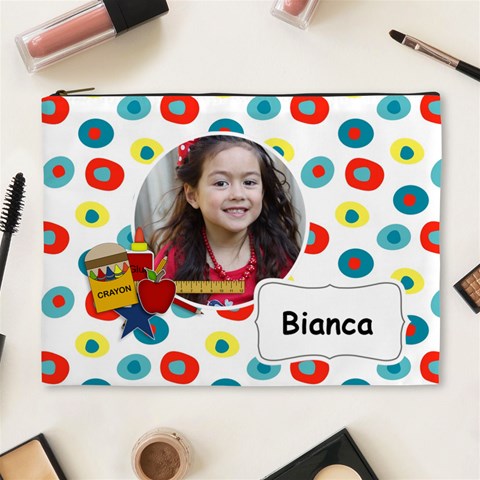 Cosmetic Bag (xl): School Stuff By Jennyl Front