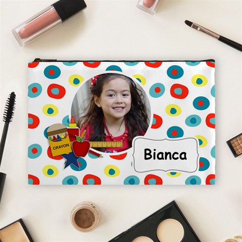 Cosmetic Bag (l): School Stuff By Jennyl Front