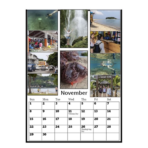 Black And White Mutli Photo Calendar 2026 By Deborah Nov 2026