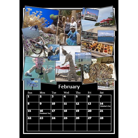 Black And White Mutli Photo Calendar 2026 By Deborah Feb 2026