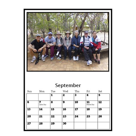 Black And White Mutli Photo Calendar 2026 By Deborah Sep 2026