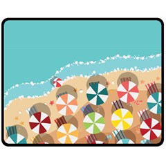 summer - 60  x 50  Fleece Blanket (Medium)