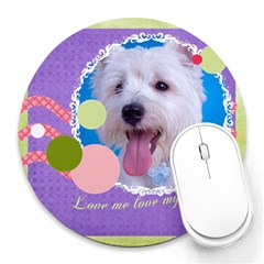 pet - Collage Round Mousepad
