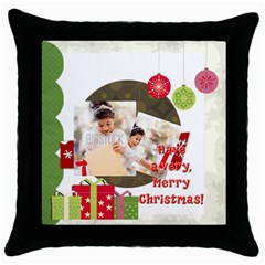 xmas - Throw Pillow Case (Black) xmas - Throw Pillow Case (Black)