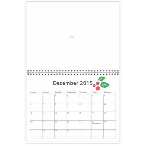 Laylas 2015 Calendar By Katy Dec 2015